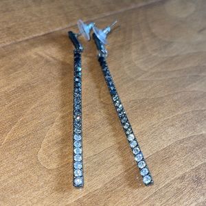 Black and Silver Dangle Earrings